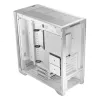 PC korpusas MODECOM VOLCANO EXPANSE S MIDI bokštas – baltas, microATX, grūdintas stiklas, USB-C, palaiko GPU iki 430 mm