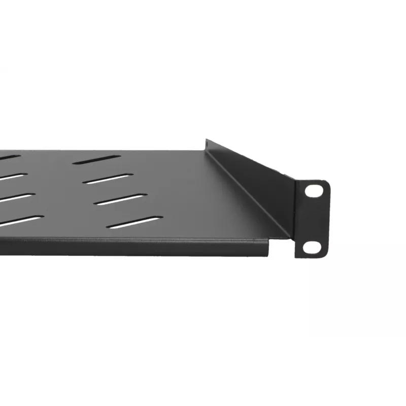 Extralink SHELF 1U lentyna 19 colių pakabinamoms spintoms, 1U, 300 mm, juodos spalvos, metalinė