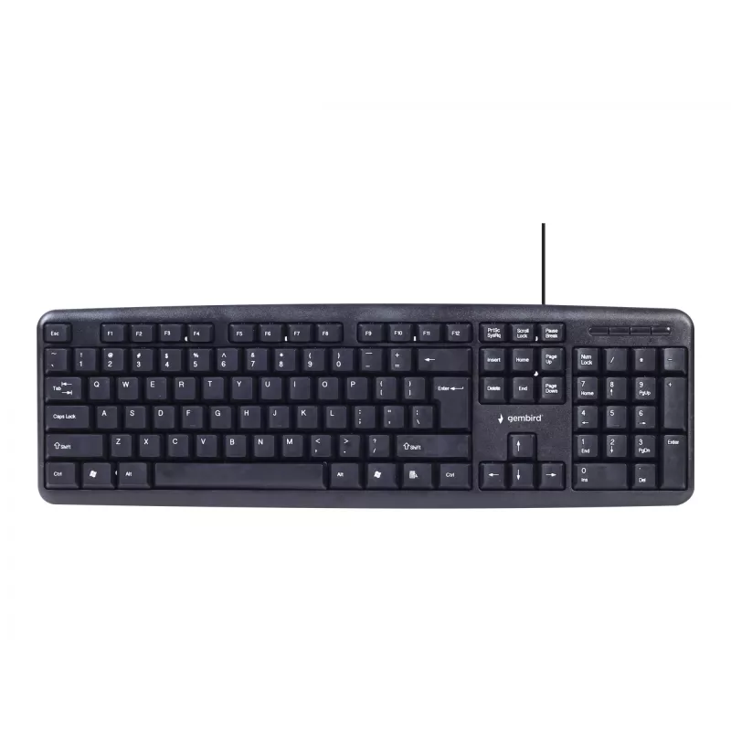 Gembird KBS-UO4-01 Klaviatūra ir pelė, USB, QWERTY, JAV anglų, juoda