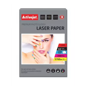 Fotopopierius lazeriniams spausdintuvams Activejet AP4-200G100L, A4, 200 g/m², 100 lapų