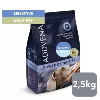 ADDVENA Power of Nature Adult Sensitive Small Ėriena - sausas šunų ėdalas - 2,5 kg