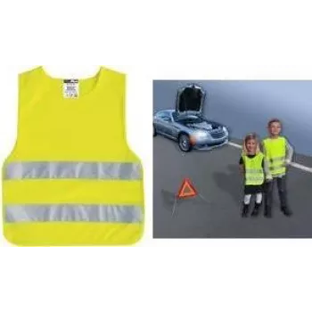Vaikiška atšvaitinė liemenė IWH Kinder-Pannenweste 540303, fluorescencinė geltona, 100% poliesteris
