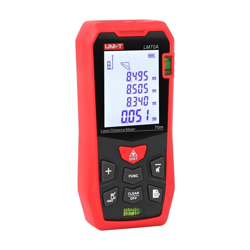 Lazerinis nuotolio matuoklis UNI-T LM70A – 70 m, 1 mm tikslumas