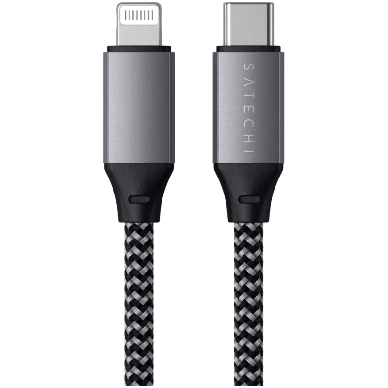 Satechi ST-TCL10M USB-C / Lightning laidas 0,25 m juodai pilkas