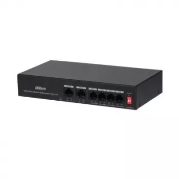 Dahua Technology PoE DH-PFS3006-4ET-36 tinklo jungiklis Fast Ethernet (10/100) Power over Ethernet (PoE) Juodas