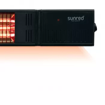 Infraraudonasis šildytuvas SUNRED RDS-15W-B Fortuna Wall 1500 W, juodas, IP55, montuojamas ant sienos