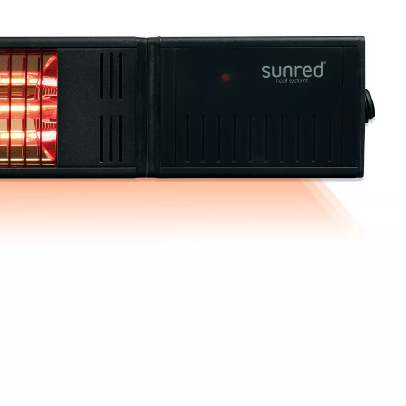 Infraraudonasis šildytuvas SUNRED RDS-15W-B Fortuna Wall 1500 W, juodas, IP55, montuojamas ant sienos
