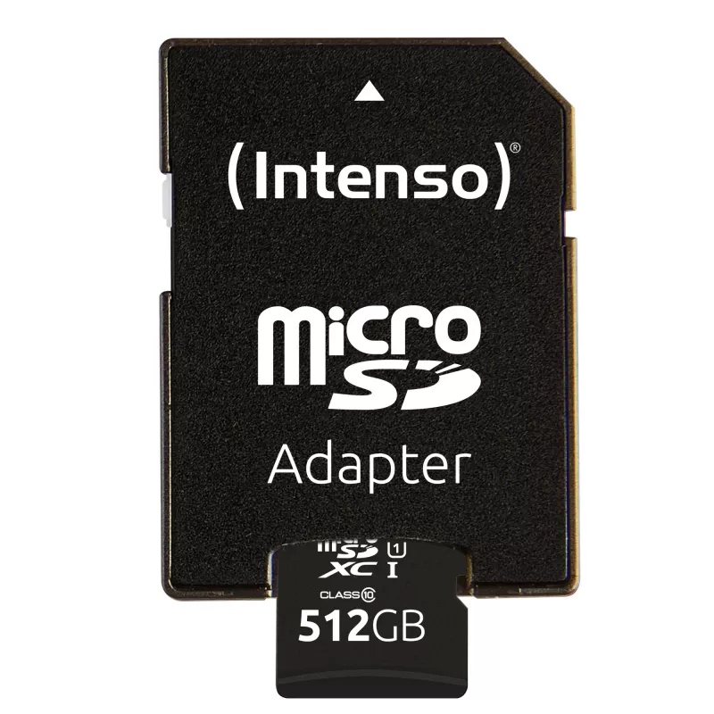 „Intenso“ 512 GB microSD UHS-I CL10 atminties kortelė