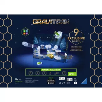 Ravensburger Advent Calendar GraviTrax Slopes – Kalėdinis kalendorius su gravitacinių takelių rinkiniu