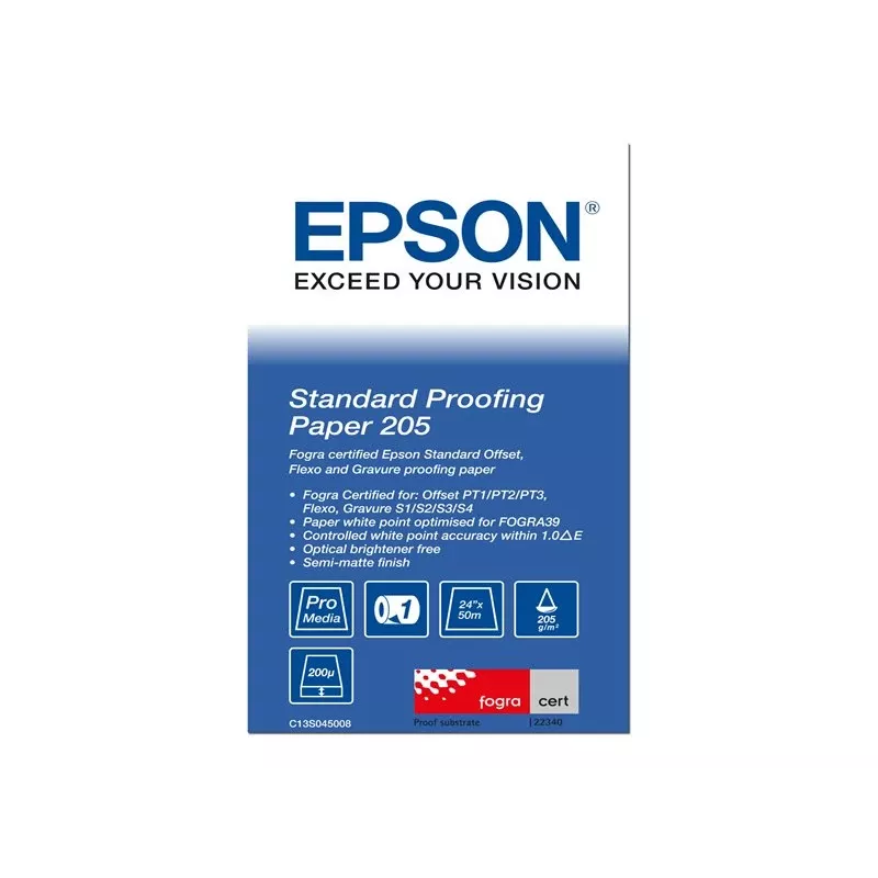 Epson Standard Proofing Paper 24 colių x 50 m, 205 g/m², pusiau matinis