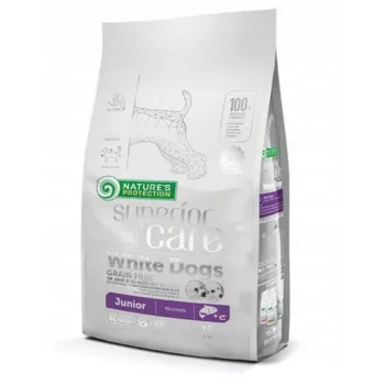 Sausas šuniukų ėdalas Nature’s Protection Superior Care White Dogs Grain Free Junior Salmon 10 kg