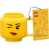 Keraminis puodelis room copenhagen Winking Girl mažas geltonas 40460803, 250–350 ml