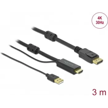 HDMI į DisplayPort laidas DeLOCK 85965 4K 30Hz 3m