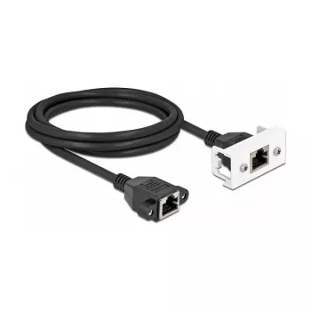DeLOCK tinklo ilginimo laidas Cat.6A 2m S/FTP RJ45 juodas