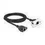 DeLOCK tinklo ilginimo laidas Cat.6A 2m S/FTP RJ45 juodas