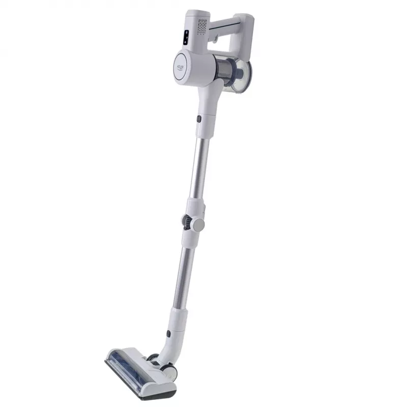 Belaidis dulkių siurblys Adler AD 7060 — 350W, 22V baterija, iki 35 min veikimo, 16000 Pa siurbimas, be maišelio, baltas