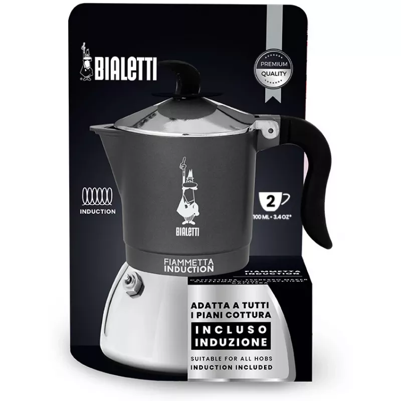 Kavos virimo aparatas ant viryklės BIALETTI FIAMMETTA 2 puodeliams, pilka