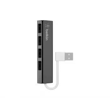 USB 2.0 keturių prievadų šakotuvas Belkin F4U042BT, 480 Mbit/s, juodos spalvos