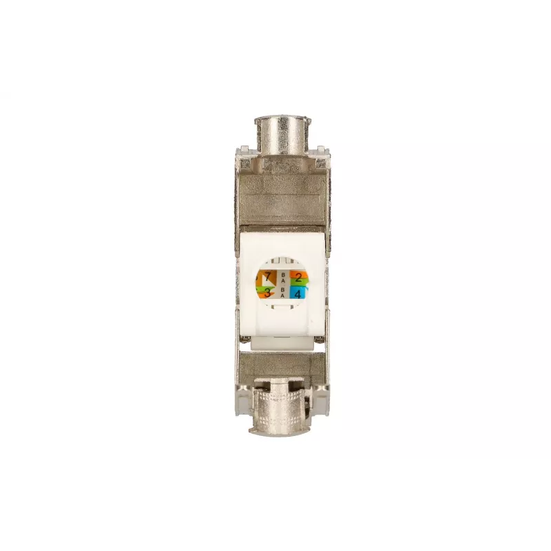 Extralink Keystone CAT6A STP RJ45 kampuotas metalinis kištukinis lizdas, vieno prievado