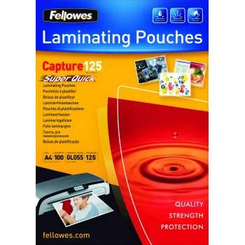Fellowes SuperQuick A4 blizgus laminavimo maišelis 125 mikronų