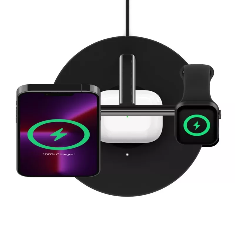 Belkin BoostCharge Pro belaidis krovikliukas su MagSafe, 15 W, juodas