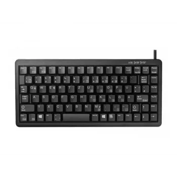 CHERRY Compact G84-4100LCADE-2 kompaktiška klaviatūra (USB + PS/2, QWERTY, juoda)