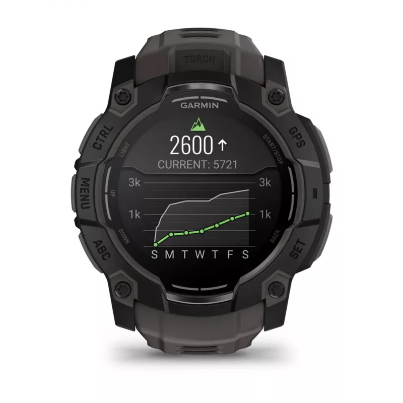 Garmin Instinct 3 AMOLED 3,3 cm (1,3 colio) 50 mm Skaitmeninis 416 x 416 pikselių Liečiamas ekranas Juodas GPS (palydovas)