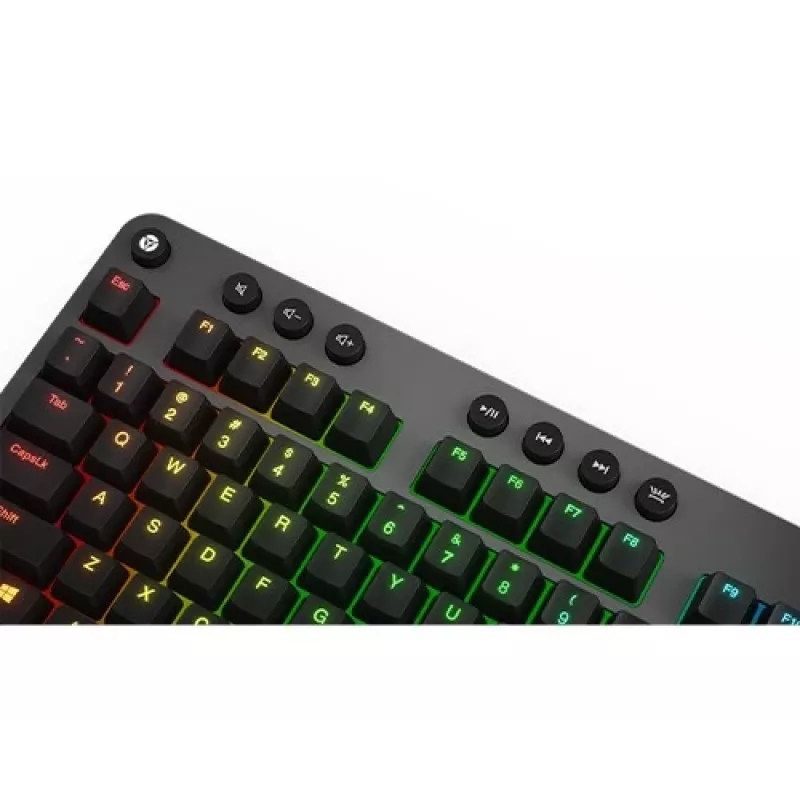 Mechaninė žaidimų klaviatūra Lenovo Legion K500 — pilno dydžio 104 klavišų USB, QWERTY JAV anglų, RGB apšvietimas, pilka/juoda