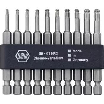 Wiha 32804 – 10 vnt. Torx antgalių rinkinys T10–T30, 70 mm