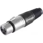 XLR jungtis ShiverPeaks BS55022-S — 3 kontaktų kištukinis montažas į skydelį, juoda apdaila