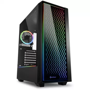 Korpusas Sharkoon RGB LIT 200 juodas