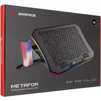 Gaming kėdė RAMPAGE METAFOR AD-RC34 – ergonomiška reguliuojama sėdynė su atlošimu ir aukščio reguliavimu