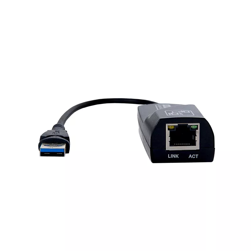 Akyga AK-AD-31 USB 3.0 – Gigabit Ethernet tinklo adapteris, RJ45, 15 cm laidas, juodas