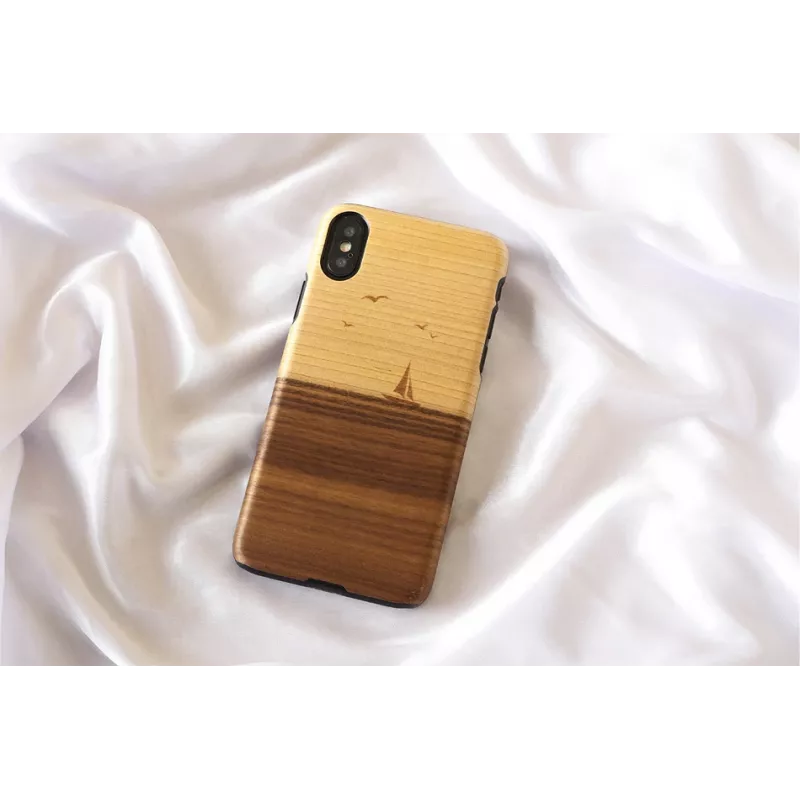 Dėklas iPhone X/XS man and wood modelis mare, juodas