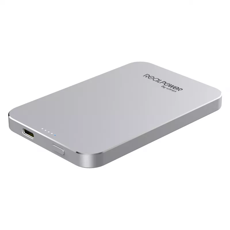 RealPower Powerbank PB-5000 MAG Sidabrinis 5000 mAh