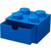 LEGO dėžutė stalčiui 4, mėlyna, su smaigeliais