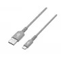 USB–USB C laidas 2 m silikoninis pilkas Quick Charge