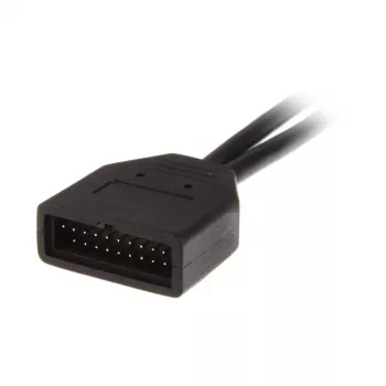 USB 19 kontaktų į USB 9 kontaktų adapterio laidas 0,15 m, juodas, No name ZUUS-173