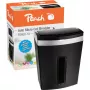 Popieriaus smulkintuvas Peach PS600-10, mikro pjūvis, 63 dB, juodas/sidabrinis