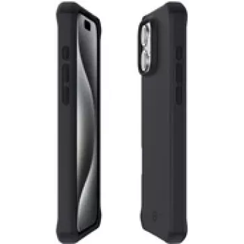Mobilis Spectrum_R – Galinis dangtelis telefonui – Patvarus – antimikrobinis, 100% perdirbtas – Impacthane – Juodas – Apple iPhone 16 Pro (066072)