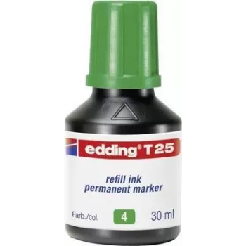 Pripildomas rašalas Edding T 25 žalias 30 ml, skirtas Edding markeriams