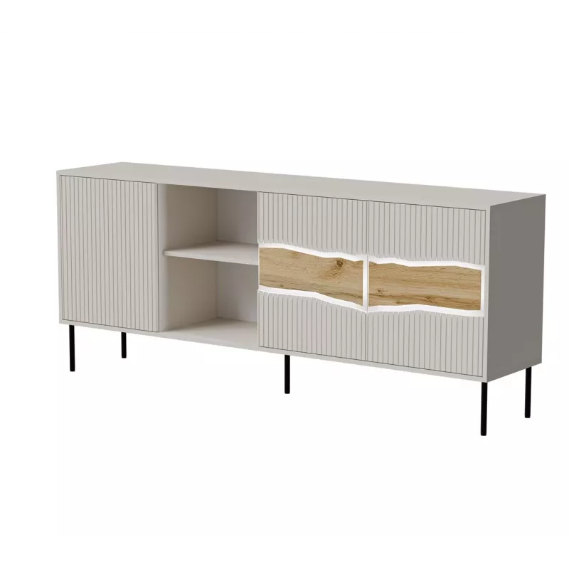 Cama INSERTO 3D1W komoda 190x40x80 kašmyro + LED