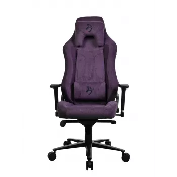 Žaidimų kėdė Arozzi Vernazza SoftFabric Violetinė – ergonomiškas dizainas, reguliuojamos porankiai ir aukštis