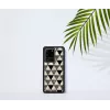 Apsauginis dėklas iKins Samsung Galaxy S20 Ultra – piramidės raštas, juodas