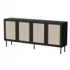 JUTA 4D komoda 4D 200x39,5x90 juodas + linol calabria