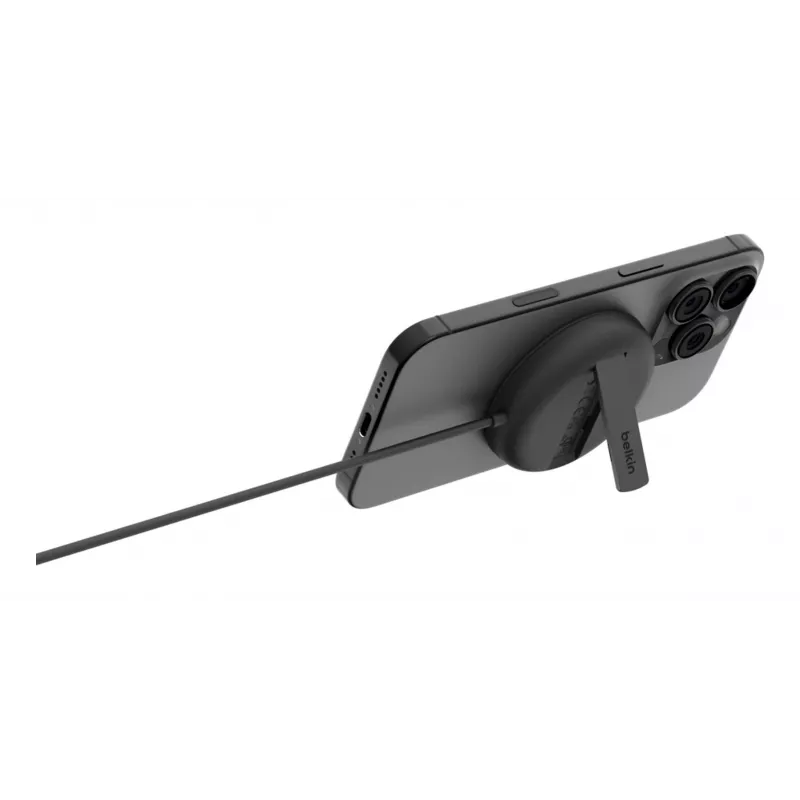 Sulankstomas belaidis magnetinis Qi2 įkroviklis Belkin WIA011KQBK 15W (20W maitinimo šaltinis), juodas
