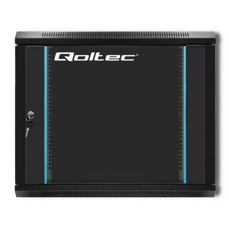 19 colių stovo spinta QOLTEC 54463 9U 600x500x450 mm metalinis korpusas tinklo įrangai