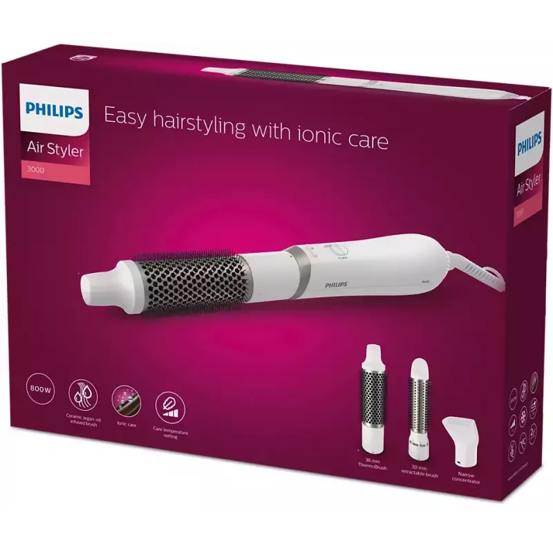Philips 3000 serijos BHA303/00 karšto oro šepetys šiltai baltas 800 W 1,8 m