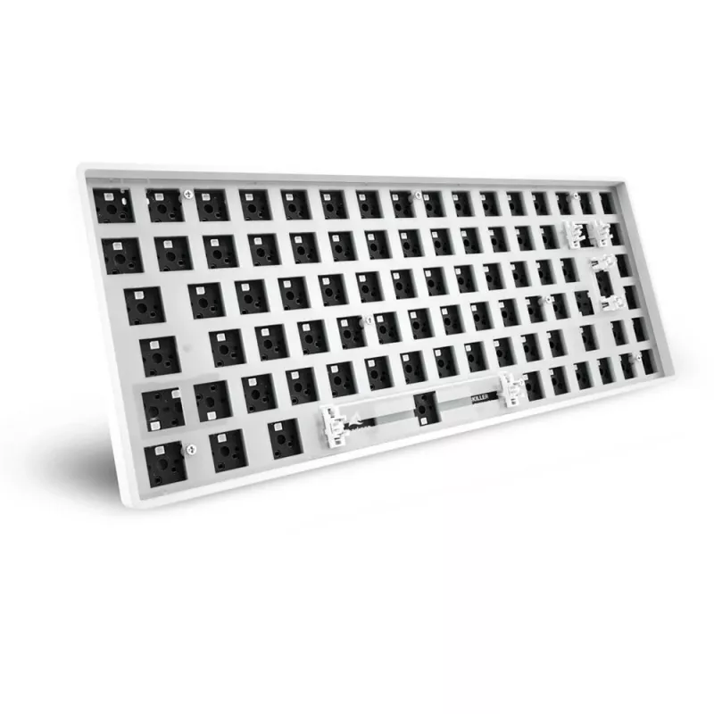 Žaidimų klaviatūra Sharkoon SKILLER SGK50 S3 „Barebone“ balta (be jungiklių ir dangtelių)