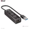 USB 3.2 Gen1 3 prievadų USB-A šakotuvas su Gigabit Ethernet – CLUB3D CSV-1430a